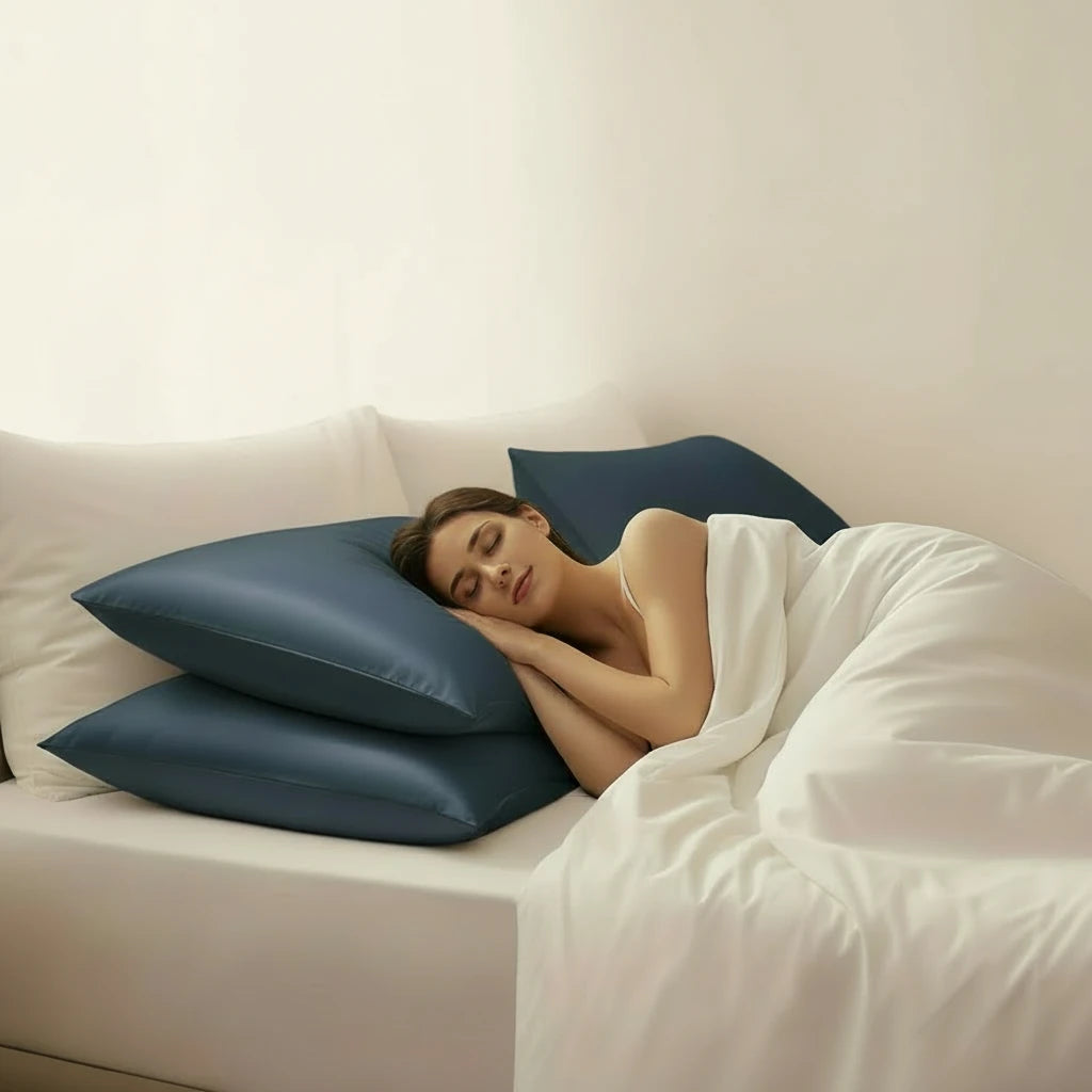 Luxury Mulberry Silk Pillowcase for Hair & Skin – Midnight Stillness